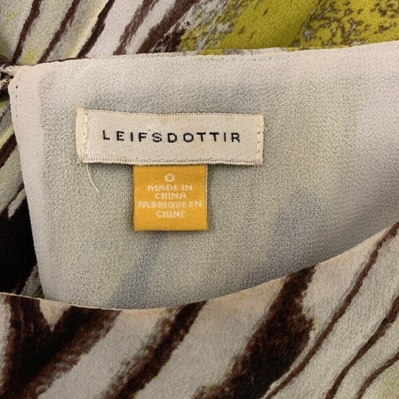 Leifsdottir Anthropologie Womens Size 0 Silk Sarita Swing Dress Cocktail Party - Picture 5 of 8